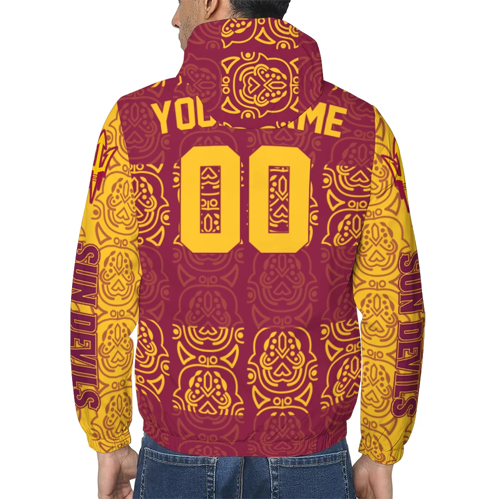 customized arizona state sun devils cat eyes maroon windbreaker jacket trendy customized arizona state sun devils cat eyes maroon windbreaker jacket trendy