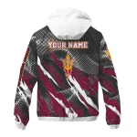customized arizona state sun devils claw mesh maroon gray windbreaker jacket best selling