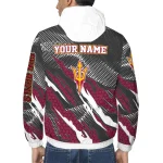 customized arizona state sun devils claw mesh maroon gray windbreaker jacket best selling