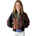 customized arizona state sun devils flag wood brown bomber jacket best selling