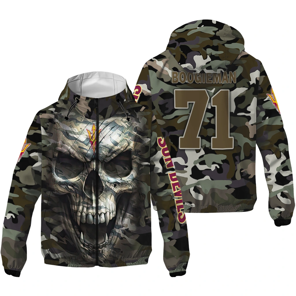 customized arizona state sun devils skull camo camouflage windbreaker jacket high quality customized arizona state sun devils skull camo camouflage windbreaker jacket high quality