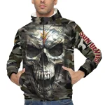 customized arizona state sun devils skull camo camouflage windbreaker jacket best selling