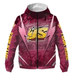 customized arizona state sun devils us rock star maroon windbreaker jacket best selling