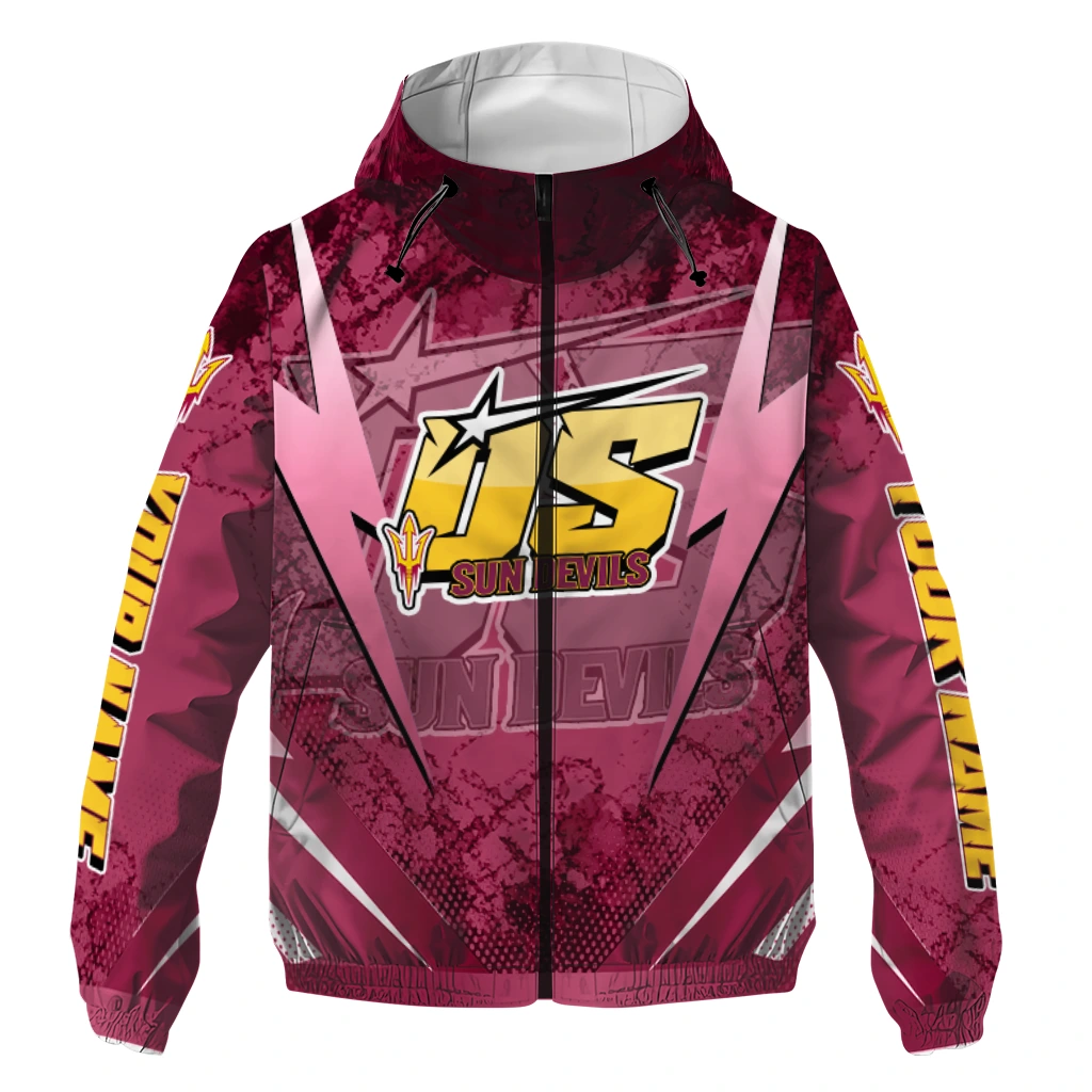 customized arizona state sun devils us rock star maroon windbreaker jacket best selling customized arizona state sun devils us rock star maroon windbreaker jacket best selling