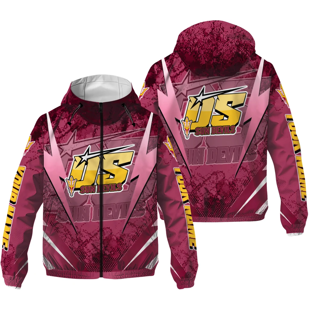 customized arizona state sun devils us rock star maroon windbreaker jacket high quality customized arizona state sun devils us rock star maroon windbreaker jacket high quality