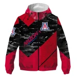 customized arizona wildcats arrow matrix red black windbreaker jacket best selling