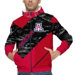 customized arizona wildcats arrow matrix red black windbreaker jacket best selling