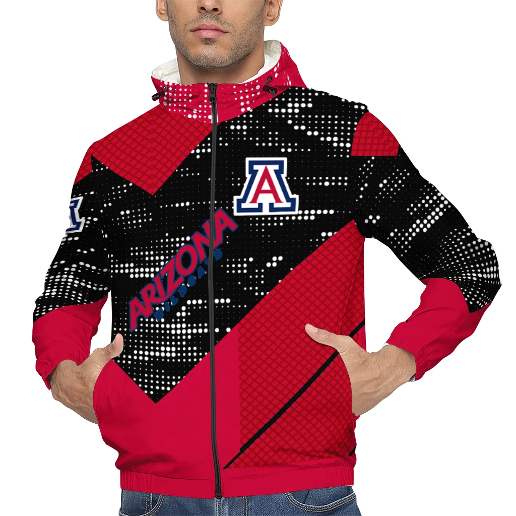 customized arizona wildcats arrow matrix red black windbreaker jacket top rated customized arizona wildcats arrow matrix red black windbreaker jacket top rated