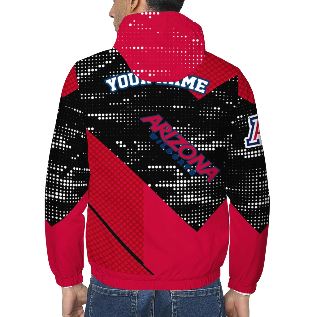 customized arizona wildcats arrow matrix red black windbreaker jacket trendy customized arizona wildcats arrow matrix red black windbreaker jacket trendy