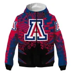 customized arizona wildcats brick motion red black windbreaker jacket best selling