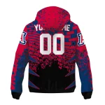 customized arizona wildcats brick motion red black windbreaker jacket best selling