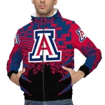 customized arizona wildcats brick motion red black windbreaker jacket best selling