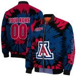 customized arizona wildcats burst splatter red bomber jacket best selling