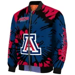 customized arizona wildcats burst splatter red bomber jacket best selling