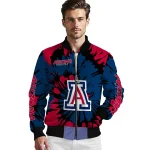 customized arizona wildcats burst splatter red bomber jacket best selling