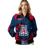 customized arizona wildcats burst splatter red bomber jacket best selling