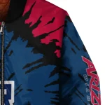 customized arizona wildcats burst splatter red bomber jacket best selling