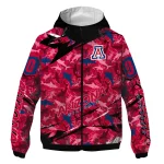 customized arizona wildcats shark art red windbreaker jacket best selling
