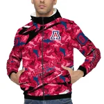 customized arizona wildcats shark art red windbreaker jacket best selling