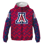 customized arizona wildcats trellis mesh red windbreaker jacket best selling