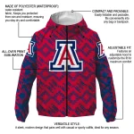 customized arizona wildcats trellis mesh red windbreaker jacket best selling