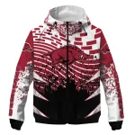 customized arkansas razorbacks brick motion red black windbreaker jacket best selling
