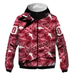 customized arkansas razorbacks shark art red windbreaker jacket best selling