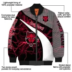 customized arkansas state red wolves electric flash scarlet bomber jacket best selling