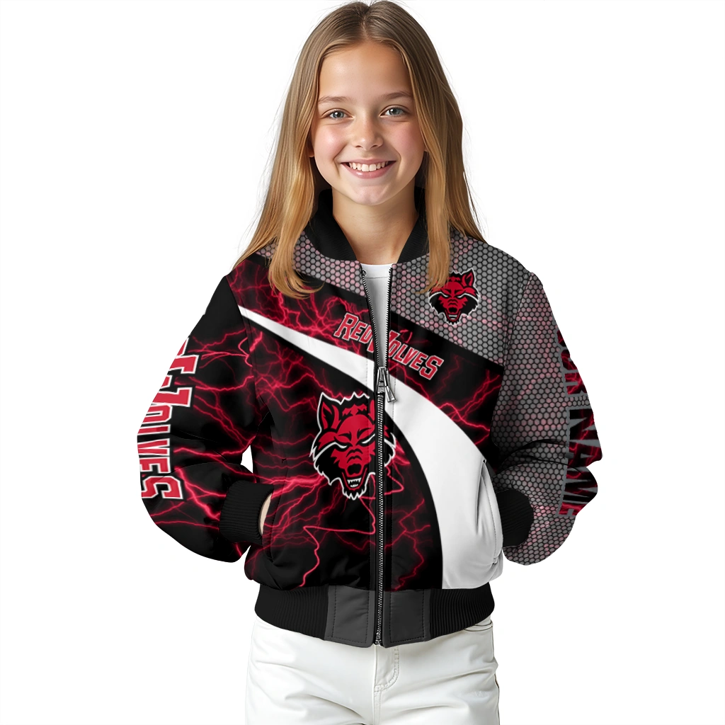 customized arkansas state red wolves electric flash scarlet bomber jacket top rated customized arkansas state red wolves electric flash scarlet bomber jacket top rated