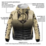 customized army black knights pattern layers gold windbreaker jacket best selling