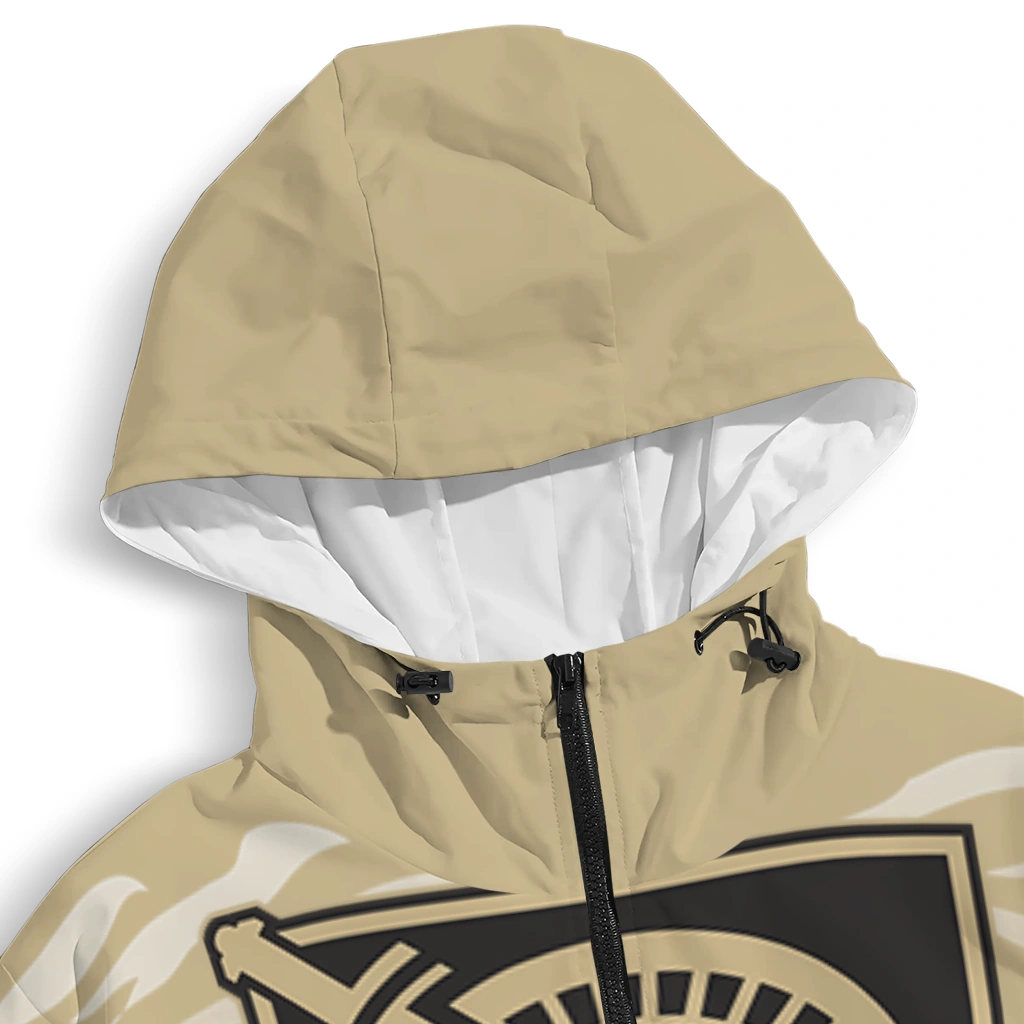 customized army black knights pattern layers gold windbreaker jacket premium grade customized army black knights pattern layers gold windbreaker jacket premium grade