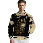 customized army black knights reaper hands gold black varsity jacket best selling