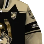 customized army black knights reaper hands gold black varsity jacket best selling