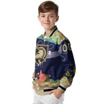 customized army black knights spongebob playtime gold blue varsity jacket best selling