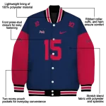 customized atlanta braves team patch navy varsity jacket best selling