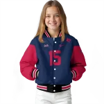 customized atlanta braves team patch navy varsity jacket best selling