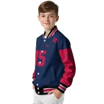 customized atlanta braves team patch navy varsity jacket best selling