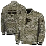 customized atlanta falcons camouflage abstract camouflage varsity jacket best selling