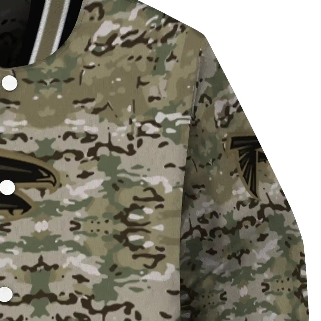 customized atlanta falcons camouflage abstract camouflage varsity jacket premium grade customized atlanta falcons camouflage abstract camouflage varsity jacket premium grade