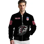 customized atlanta falcons claw scratch black bomber jacket best selling