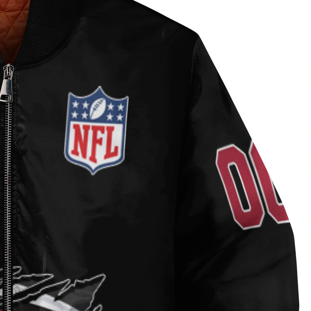 customized atlanta falcons claw scratch black bomber jacket premium grade customized atlanta falcons claw scratch black bomber jacket premium grade