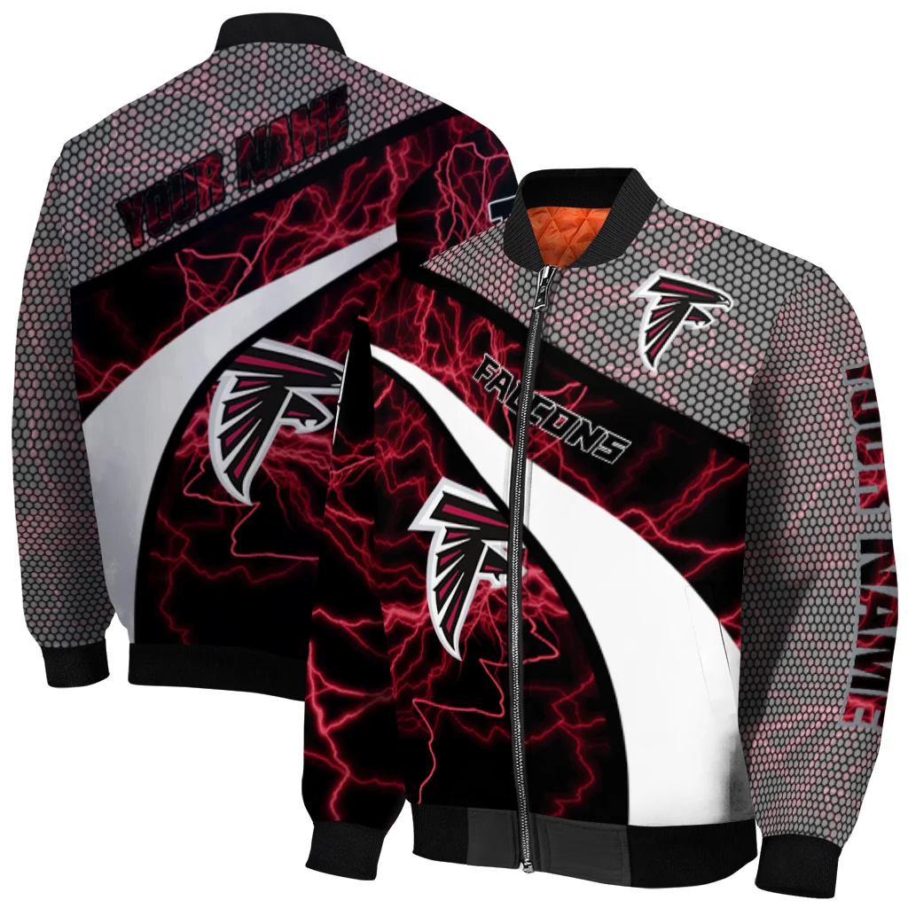 customized atlanta falcons electric flash red bomber jacket best selling customized atlanta falcons electric flash red bomber jacket best selling