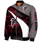 customized atlanta falcons electric flash red bomber jacket best selling