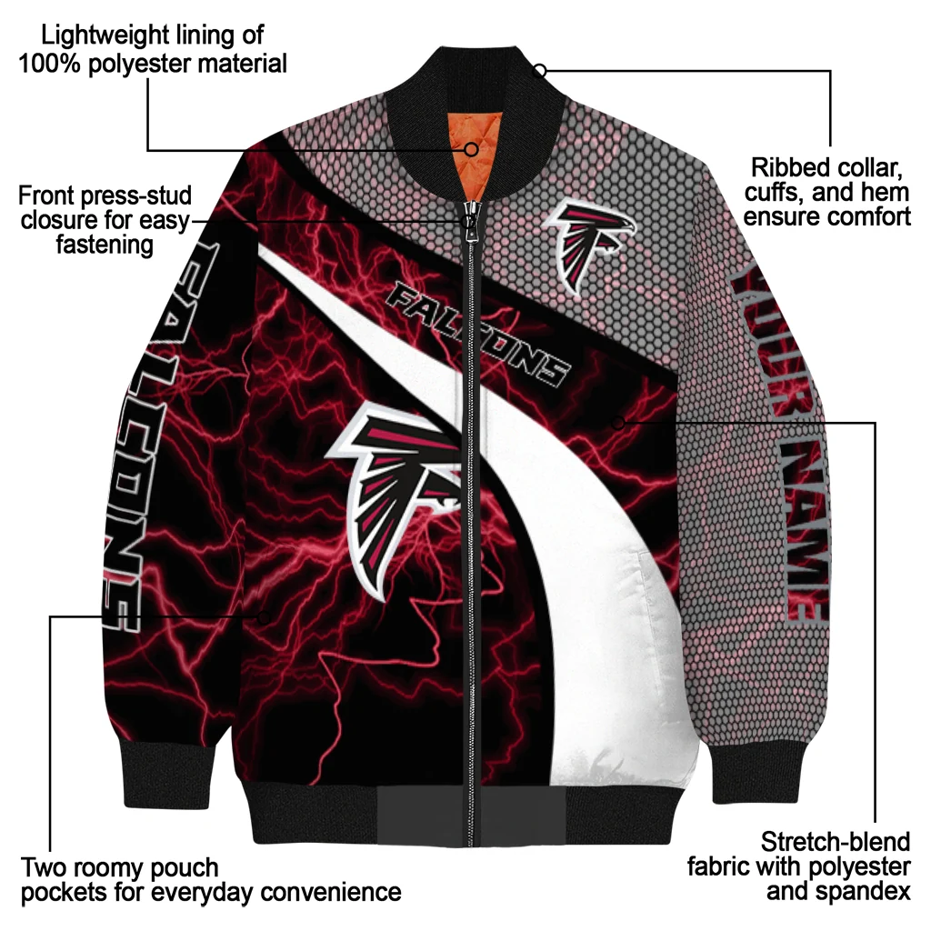 customized atlanta falcons electric flash red bomber jacket new arrival customized atlanta falcons electric flash red bomber jacket new arrival