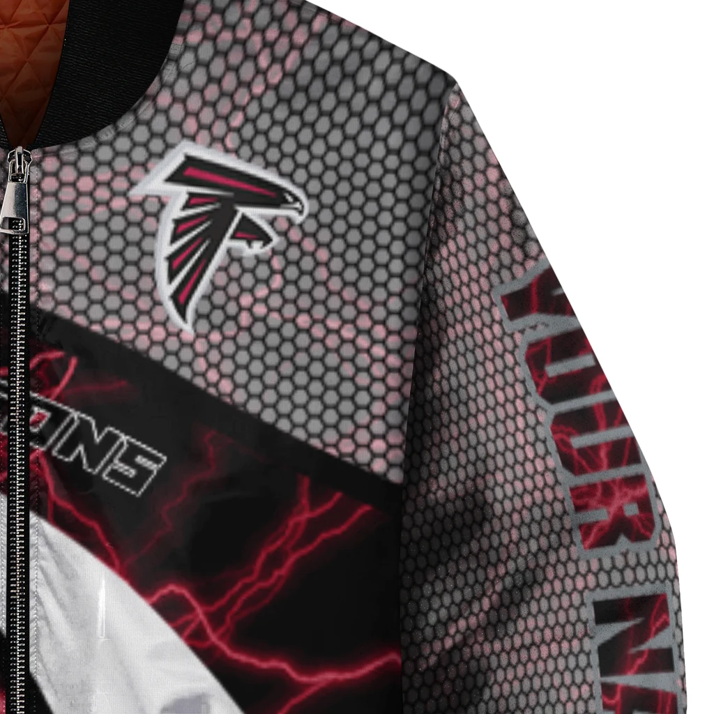 customized atlanta falcons electric flash red bomber jacket premium grade customized atlanta falcons electric flash red bomber jacket premium grade