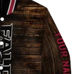 customized atlanta falcons flag wood brown varsity jacket best selling