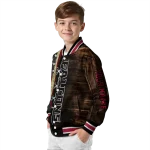 customized atlanta falcons flag wood brown varsity jacket best selling