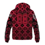 customized atlanta falcons geometric blossom red windbreaker jacket best selling