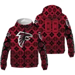customized atlanta falcons geometric blossom red windbreaker jacket best selling