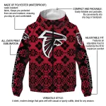 customized atlanta falcons geometric blossom red windbreaker jacket best selling
